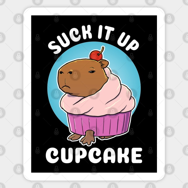 Suck it up Cupcake Capybara Costume Sticker by capydays